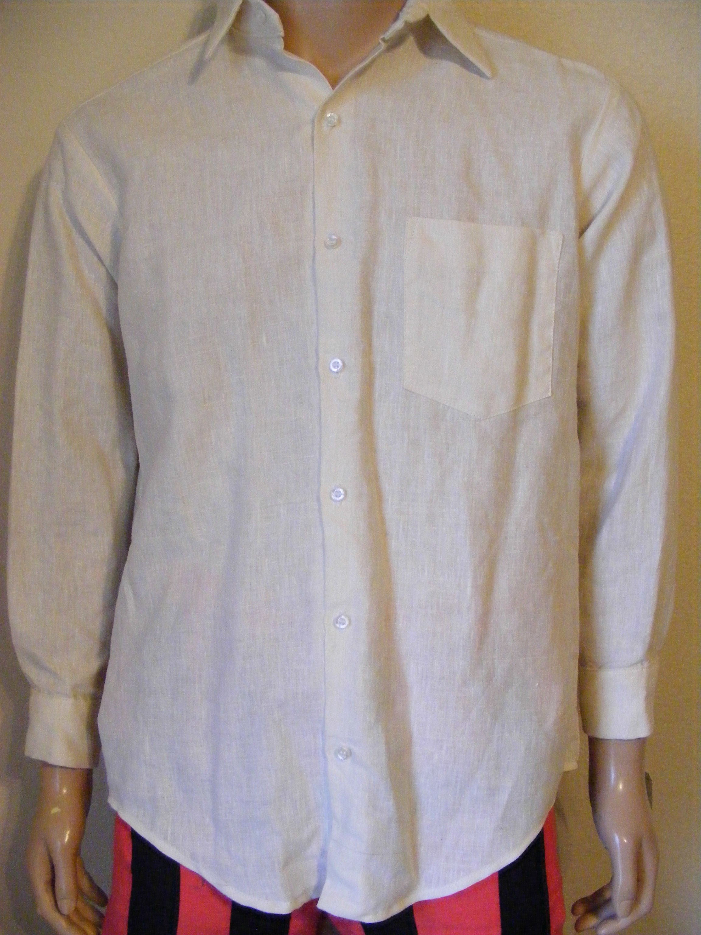 Mens big Collar striped Shirt L store Hermans Eco